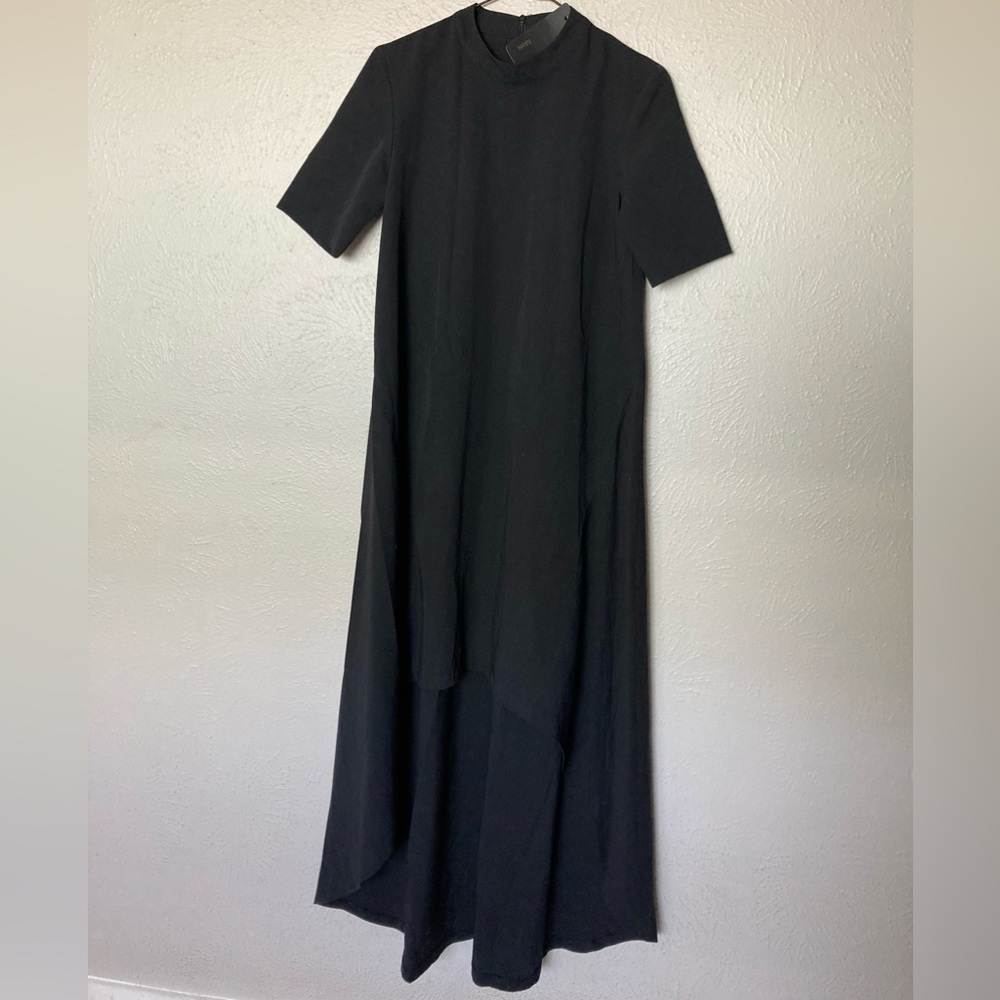 Basic black high low dress